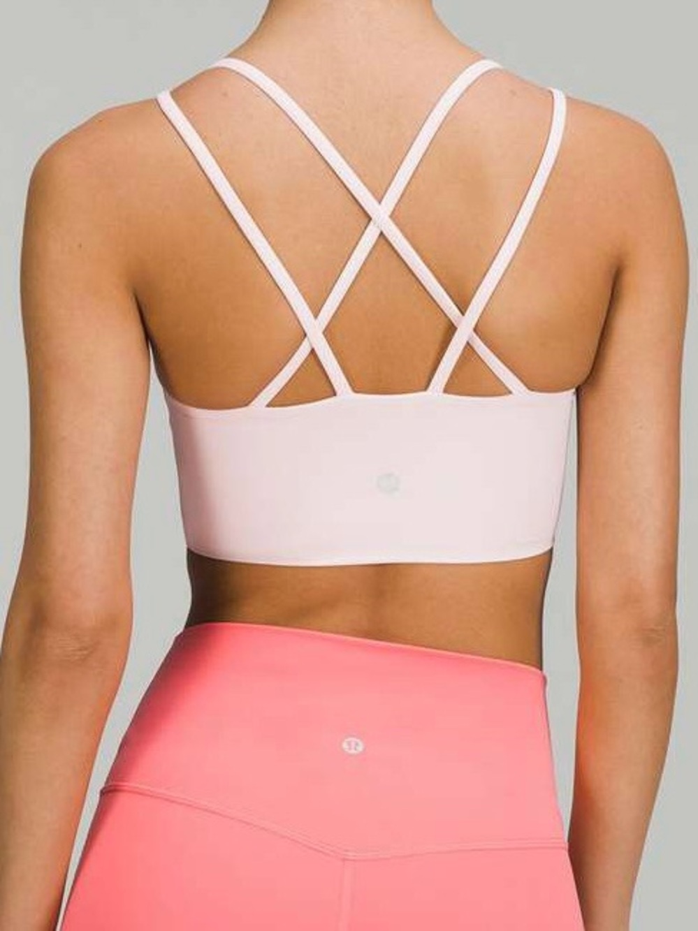 Lululemon Like a Cloud Longline Bra Size 8 Strawberry Milkshake